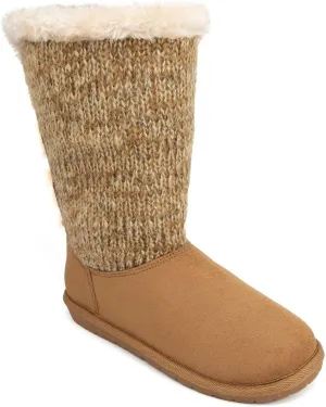 Sugar Womens Panthea Microsuede Faux Fur Winter & Snow Boots