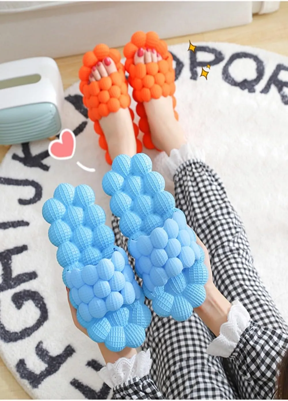 Summer Lychee Slippers Unisex Lychee Sandals Stress Relief Massage Sandals Bathroom Beach Slippers EVA Slides