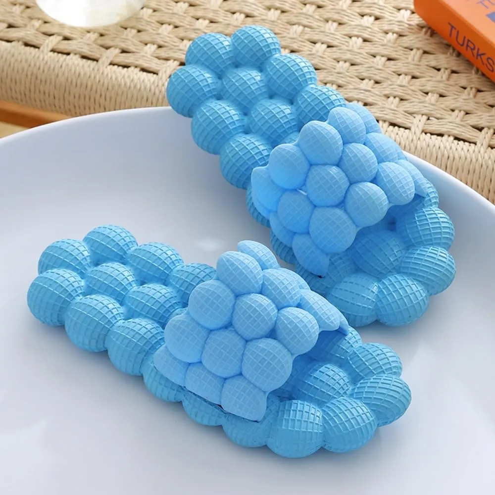 Summer Lychee Slippers Unisex Lychee Sandals Stress Relief Massage Sandals Bathroom Beach Slippers EVA Slides