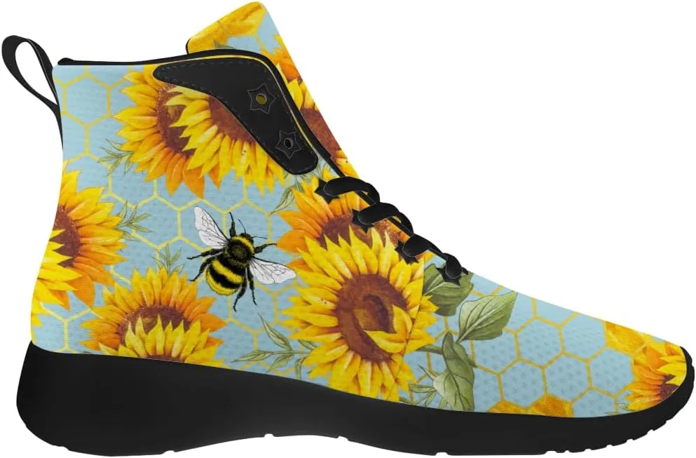 Sunflower Shoes for Men Women High Top Sneakers Casual Shoes Gifts for Girlfriend Boyfriend