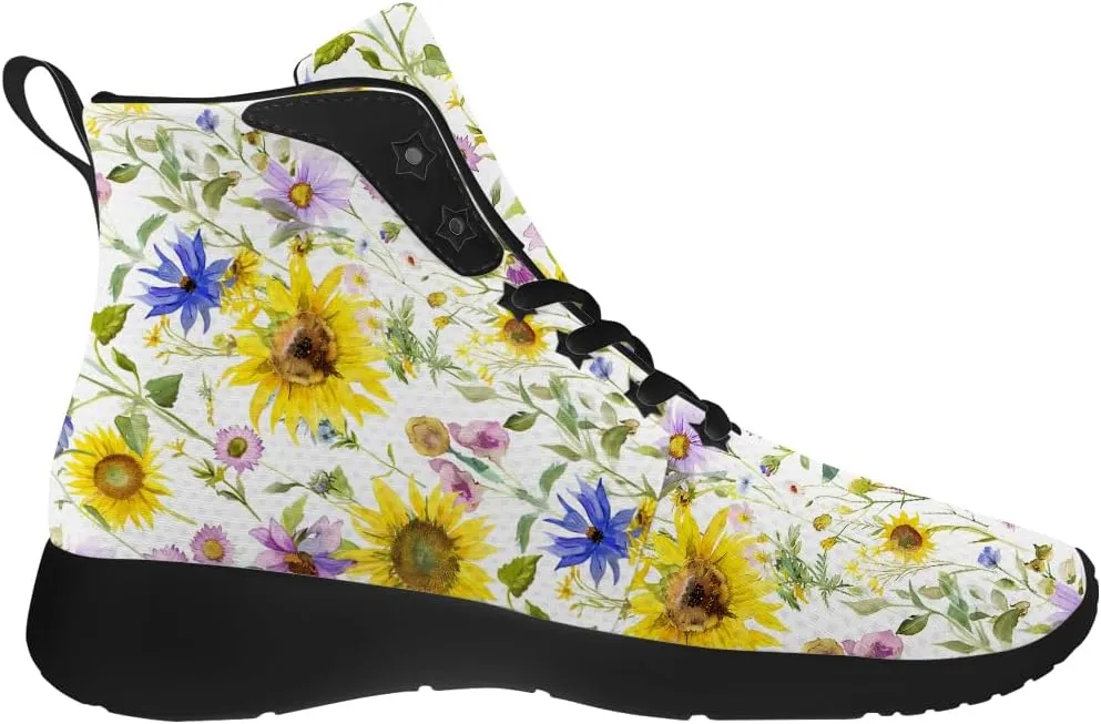 Sunflower Shoes for Men Women High Top Sneakers Casual Shoes Gifts for Girlfriend Boyfriend