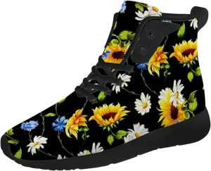Sunflower Shoes for Men Women High Top Sneakers Casual Shoes Gifts for Girlfriend Boyfriend