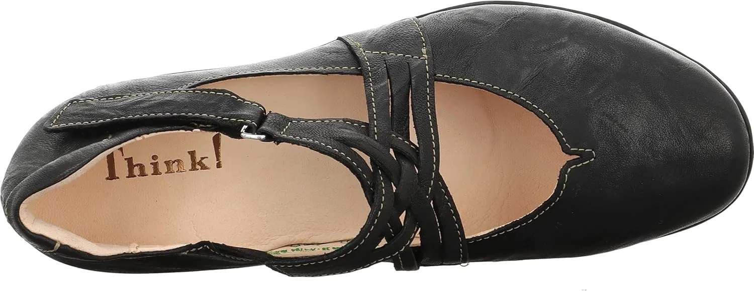 Think! Women's Strappy Ballerinas Ankle Strap Ballet Flats