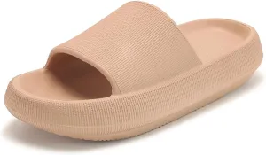 TOBVZOO Cloud Slippers for Women and Men, Cloud Slides Soft Thick Sole, Non Slip Bathroom Pillow Slippers Sandals