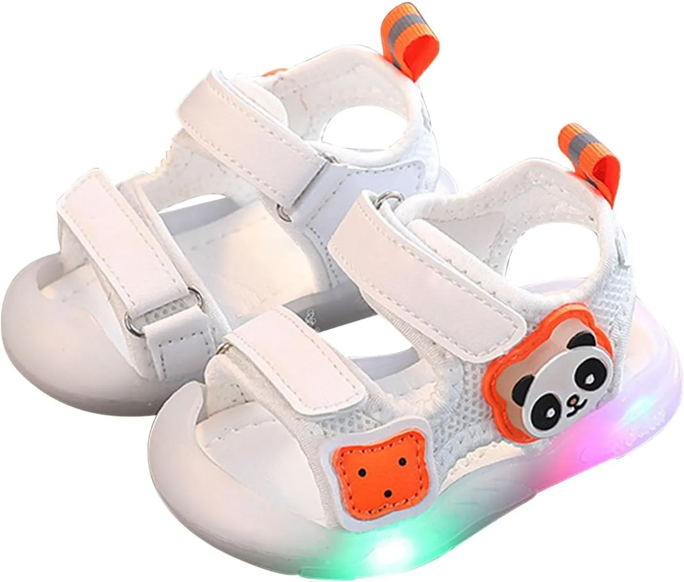 Toddler Baby Boys Girls Light up Sandals Open-Toe Summer Outdoor Sport LED Shoes Cute Lightweight 8t Boy Sandals