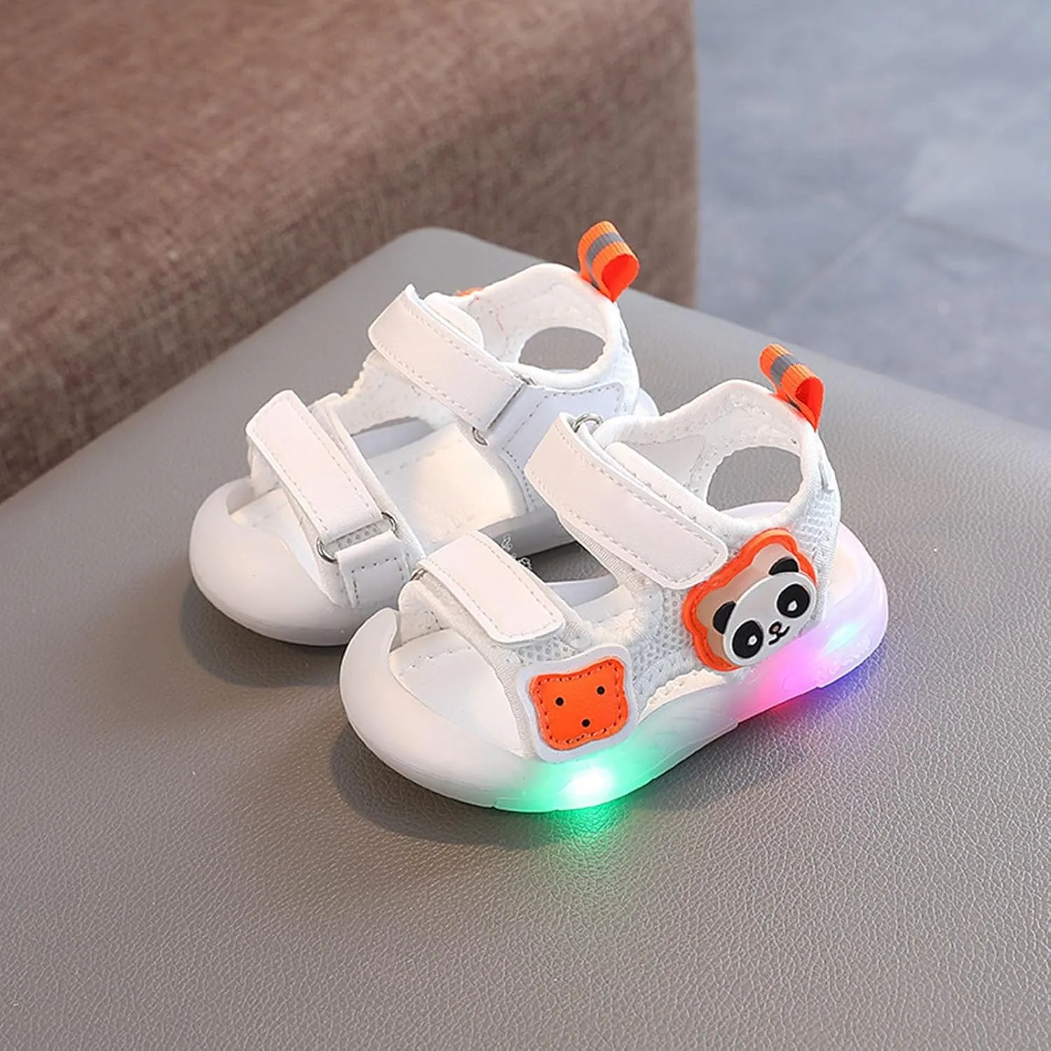 Toddler Baby Boys Girls Light up Sandals Open-Toe Summer Outdoor Sport LED Shoes Cute Lightweight 8t Boy Sandals