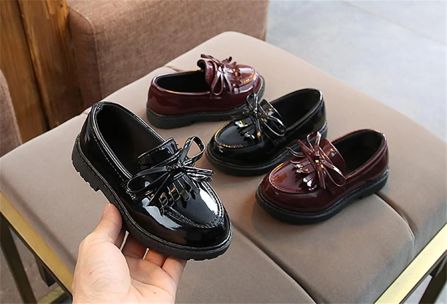 Toddler Boy’s Girl’s Dress Shoes Comfort Lace-Up Oxford School Uniform Shoes Loafer Flats