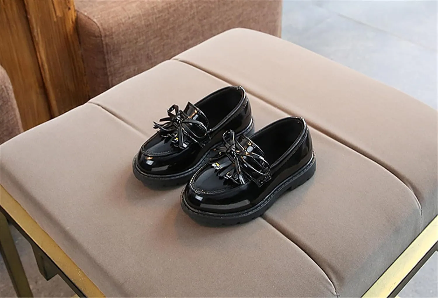 Toddler Boy’s Girl’s Dress Shoes Comfort Lace-Up Oxford School Uniform Shoes Loafer Flats