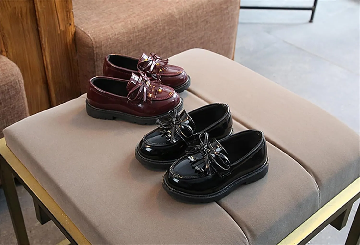 Toddler Boy’s Girl’s Dress Shoes Comfort Lace-Up Oxford School Uniform Shoes Loafer Flats