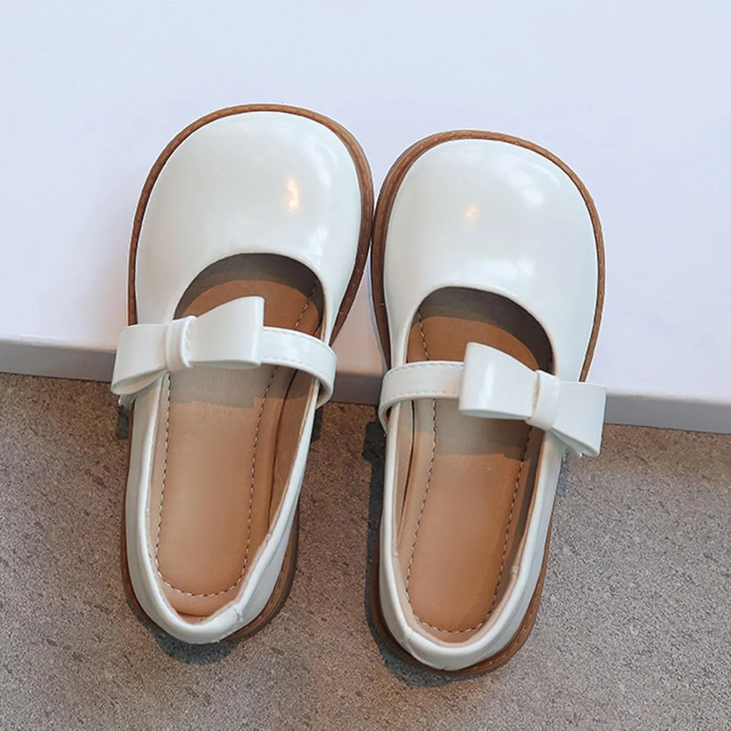 Toddler Girls Dress Shoes Little Girls Loafers School Uniform Mary Jane Flats for Girls Thick Non-Slip Shoes