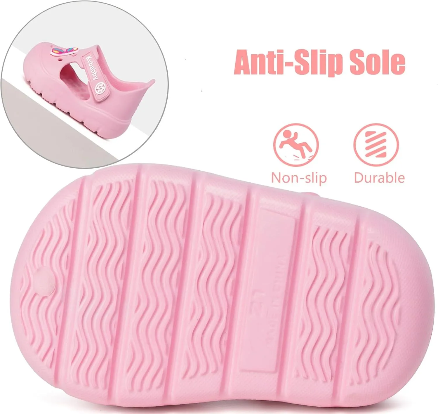 Toddler Kids Garden Clogs Girls Boys Slip On Shoes Baby Cute Summer Water Sandals Infant Lightweight Beach Pool Shoes Indoor Outdoor