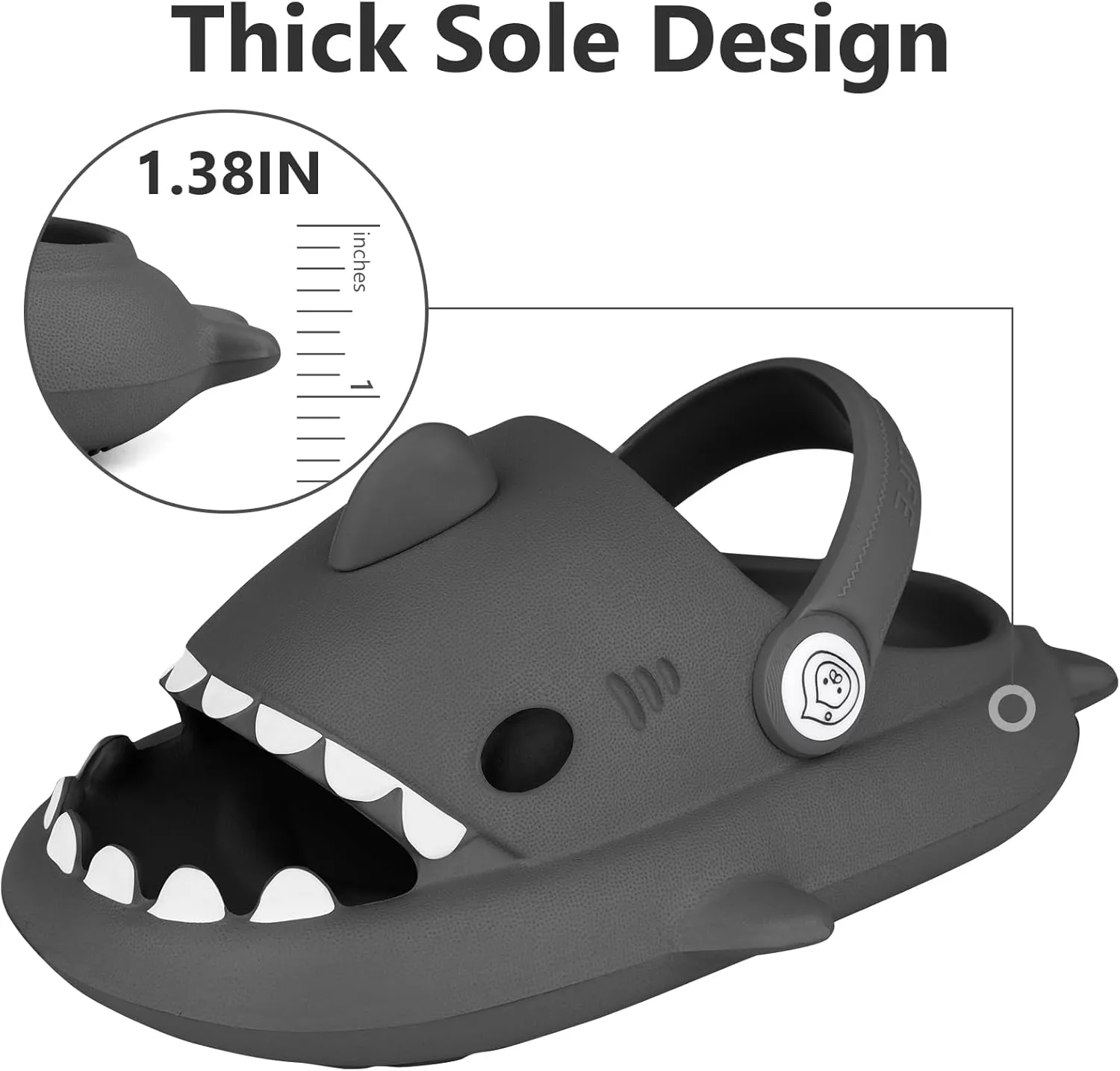 Toddler Shark Cloud Slides | Kids Shower Sandals | Boys Girls Cute Cartoon Fish Flip Flops | Beach Pool Home Slippers Shoes | Quick Dry Non-Slip