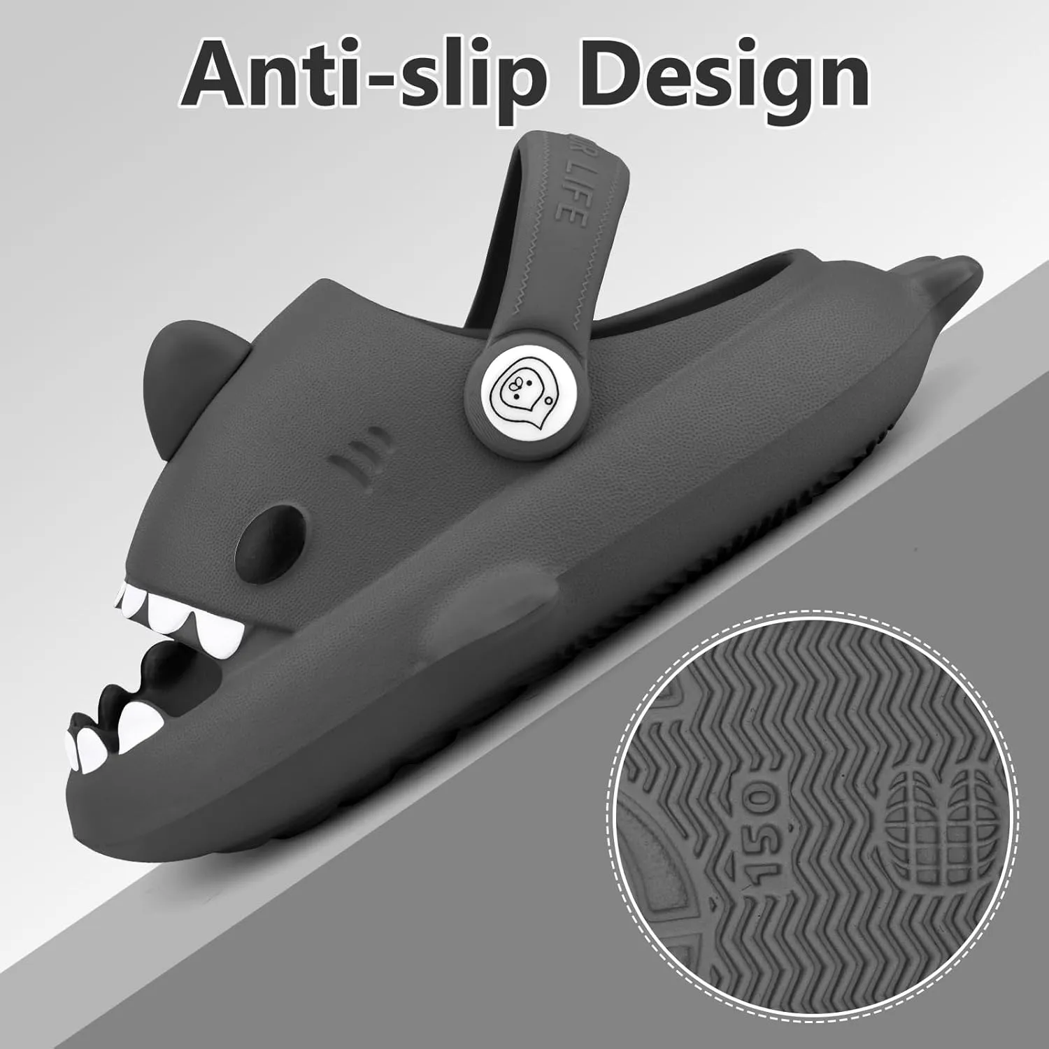 Toddler Shark Cloud Slides | Kids Shower Sandals | Boys Girls Cute Cartoon Fish Flip Flops | Beach Pool Home Slippers Shoes | Quick Dry Non-Slip