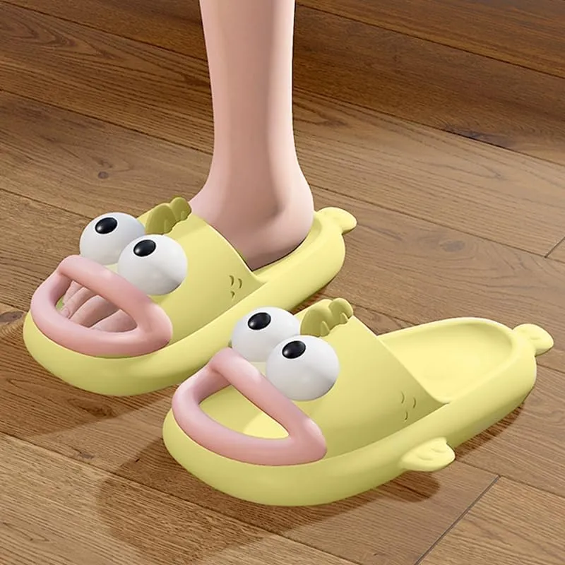 Tongue Slippers Fish Cloud Slides for Women Men Animals Slippers Open Toe Slide Sandals Fish Flops Summer Non-Slip Beach Shower Shoes