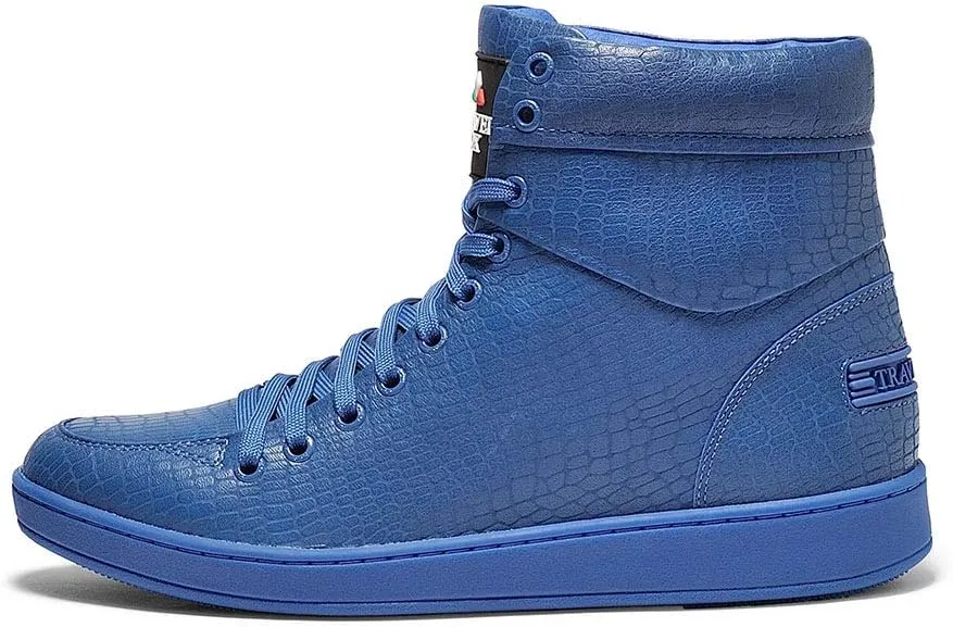 TRAVEL FOX Unisex 900 Nappa Leather Round Toe Lace-Up High-Top Sneakers