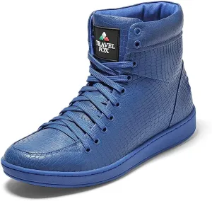 TRAVEL FOX Unisex 900 Nappa Leather Round Toe Lace-Up High-Top Sneakers