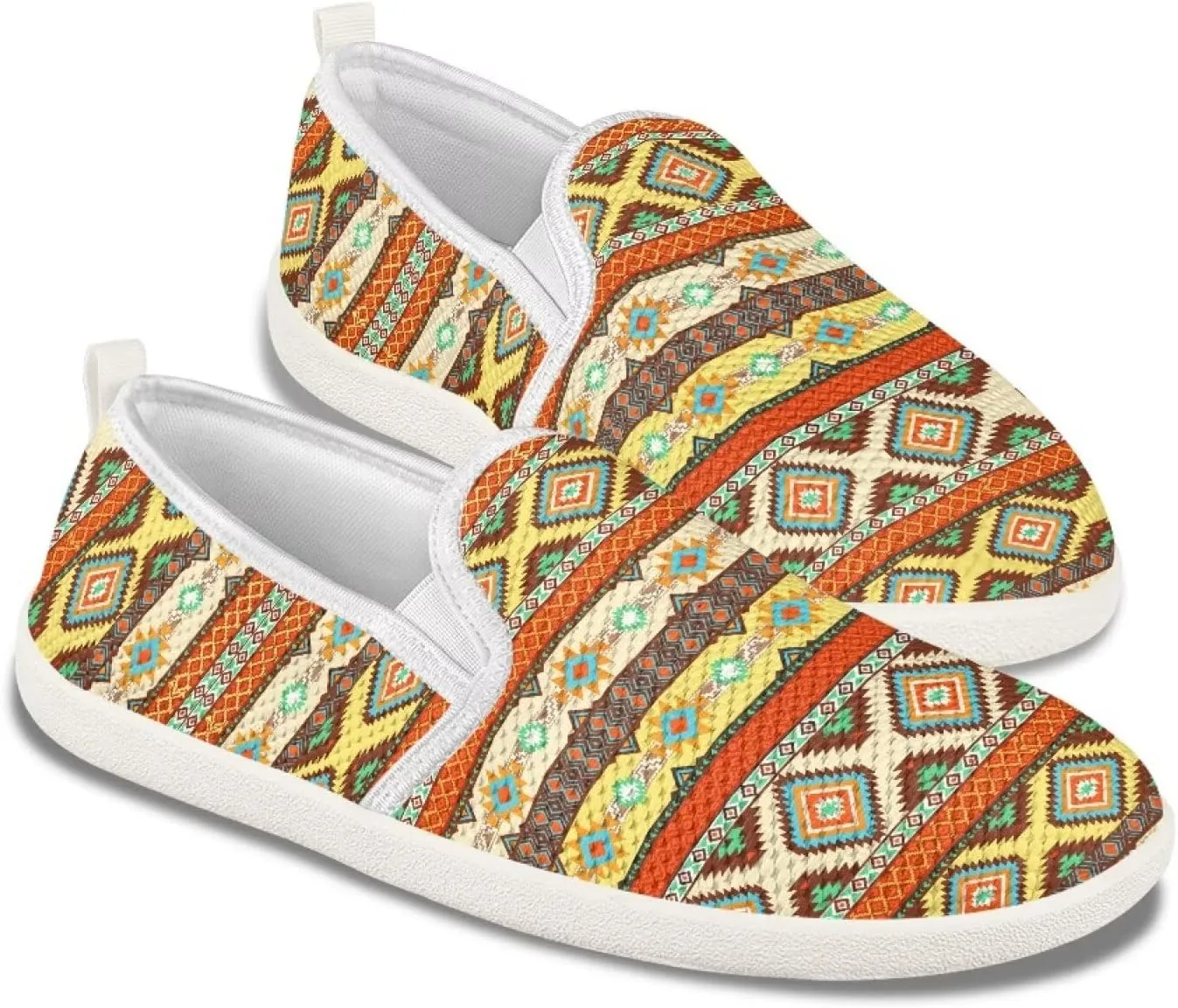 Trendy Womens Flats Shoes Ethnic Style Casual Shoes for Women Slip On Shoes