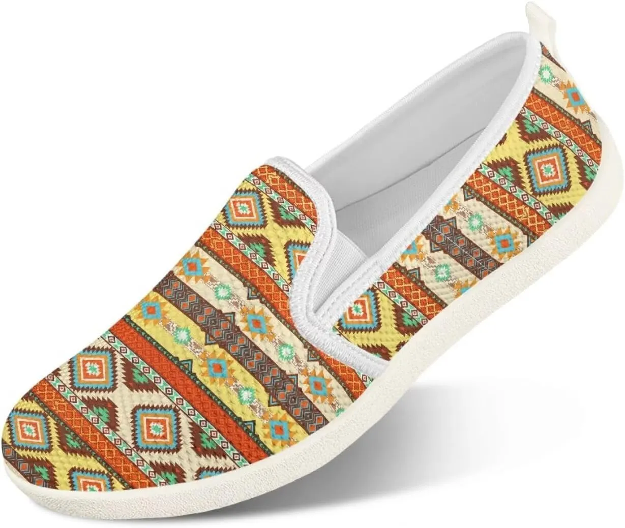 Trendy Womens Flats Shoes Ethnic Style Casual Shoes for Women Slip On Shoes