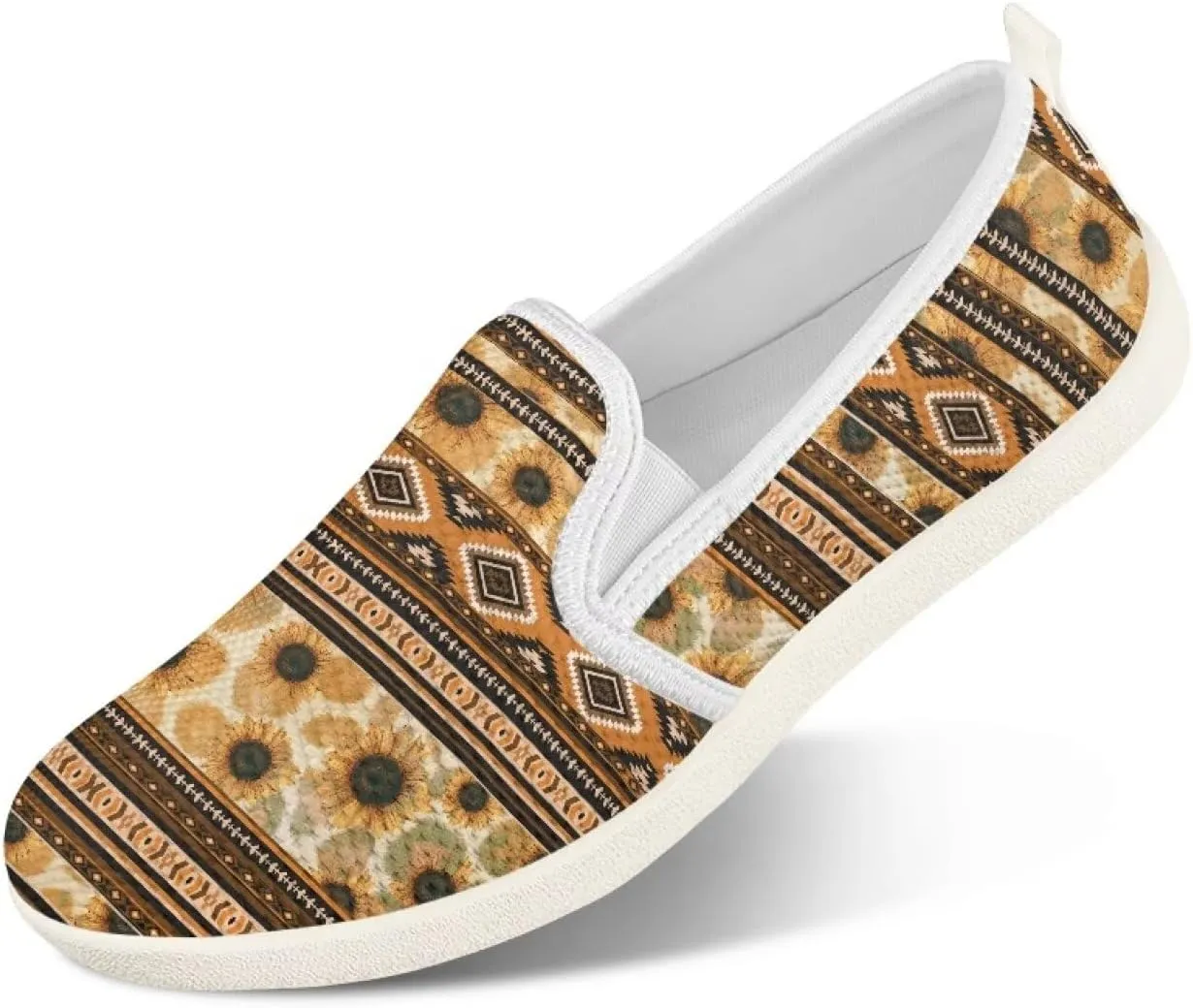 Trendy Womens Flats Shoes Ethnic Style Casual Shoes for Women Slip On Shoes