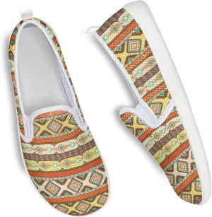 Trendy Womens Flats Shoes Ethnic Style Casual Shoes for Women Slip On Shoes