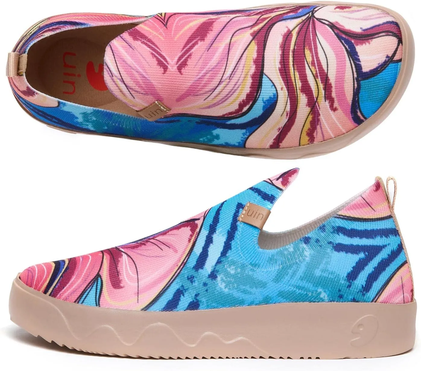 UIN Women's Art Painted Travel Shoes Slip On Casual Loafers Lightweight Comfort Fashion Sneaker Fuerteventura