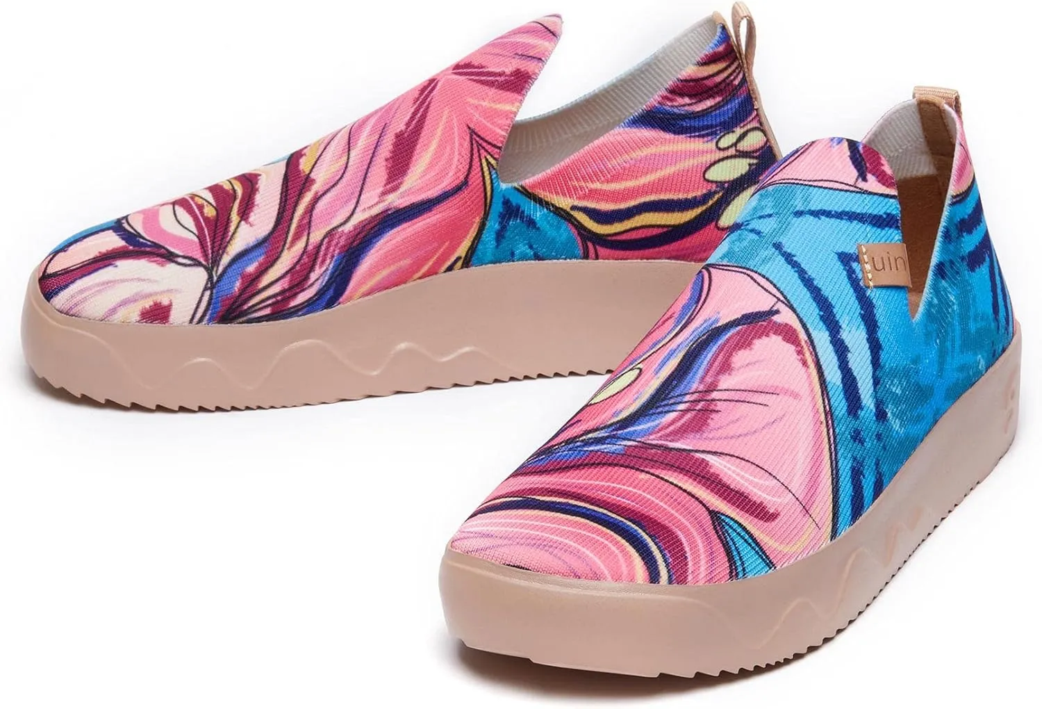 UIN Women's Art Painted Travel Shoes Slip On Casual Loafers Lightweight Comfort Fashion Sneaker Fuerteventura