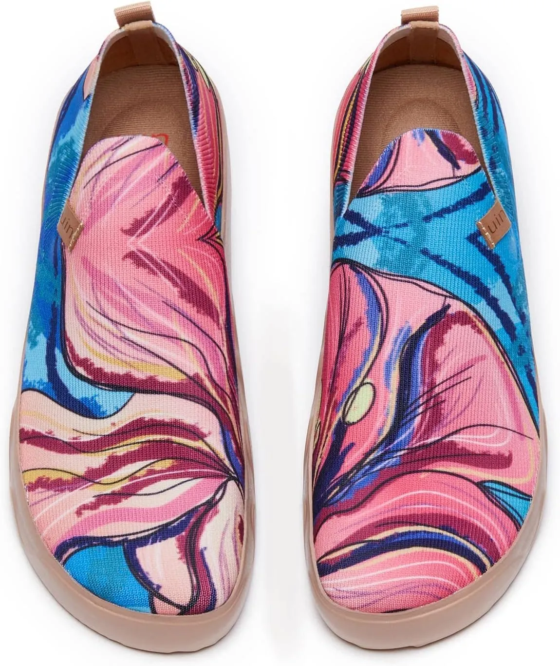 UIN Women's Art Painted Travel Shoes Slip On Casual Loafers Lightweight Comfort Fashion Sneaker Fuerteventura