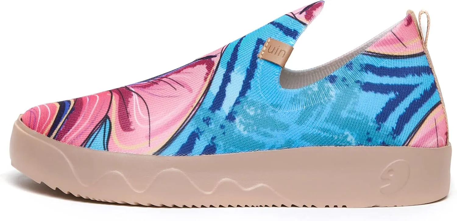UIN Women's Art Painted Travel Shoes Slip On Casual Loafers Lightweight Comfort Fashion Sneaker Fuerteventura