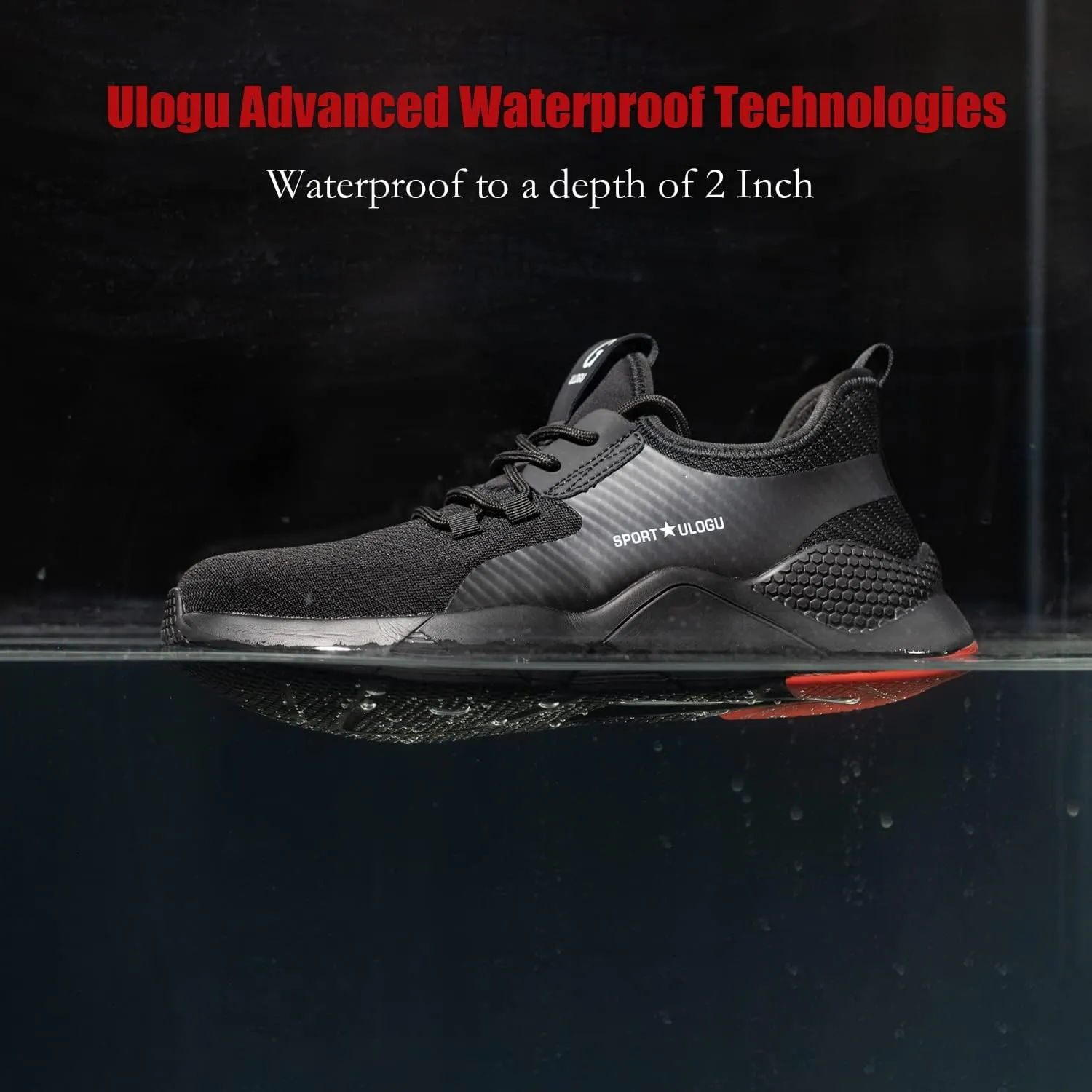 ulogu Steel Toe Shoes for Men Women丨Waterproof Lightweight Roofing Shoe丨Safety Industrial Work Sneakers
