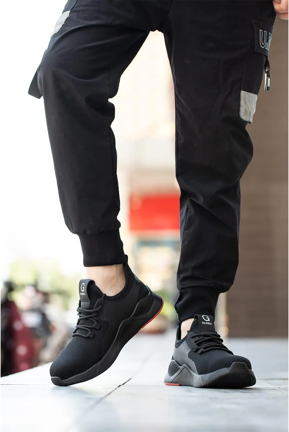 ulogu Steel Toe Shoes for Men Women丨Waterproof Lightweight Roofing Shoe丨Safety Industrial Work Sneakers