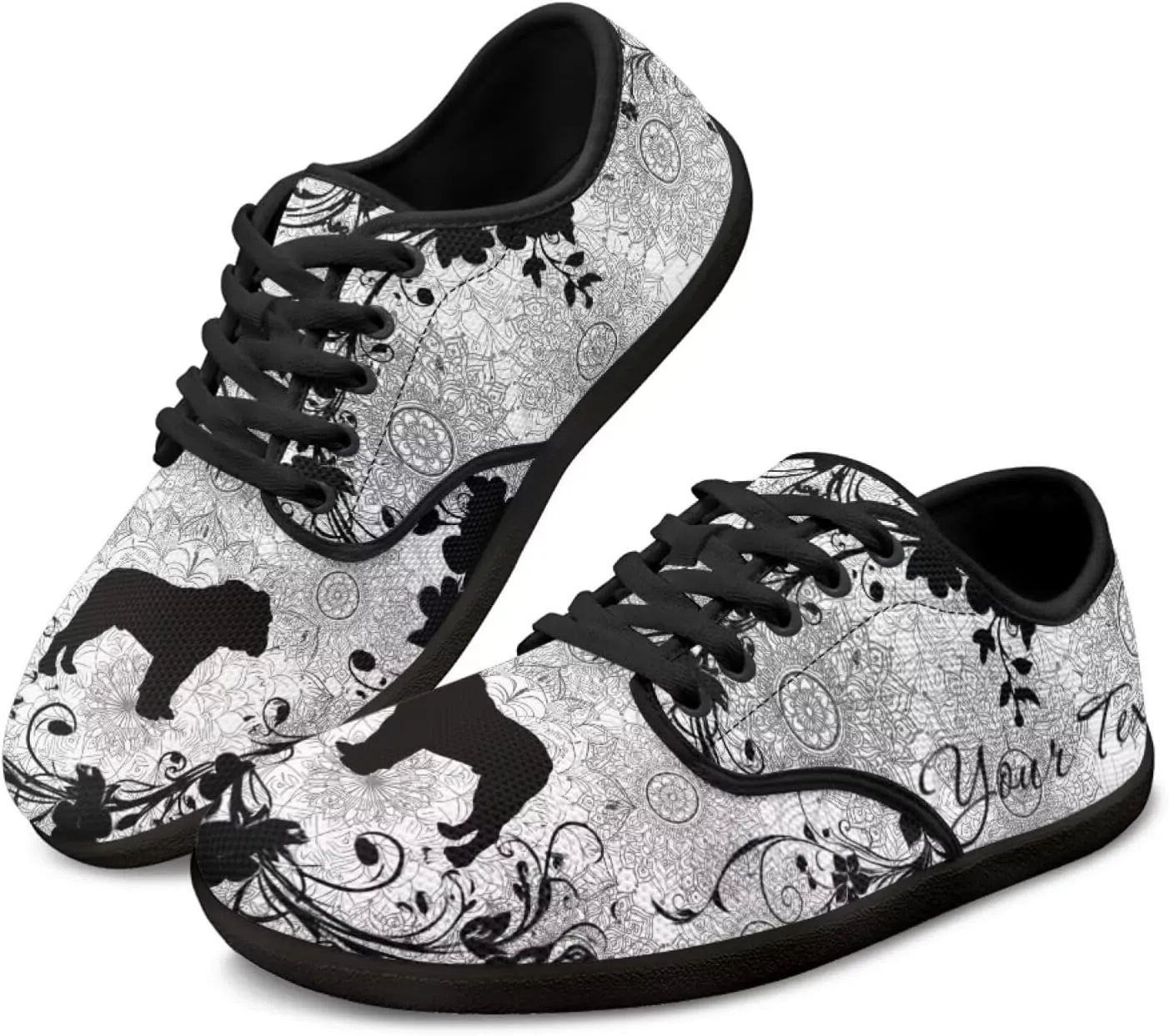 Unisex Custom Running Sneakers Walking Shoes Work Loafers Design Your Own Text/Name for Women Men