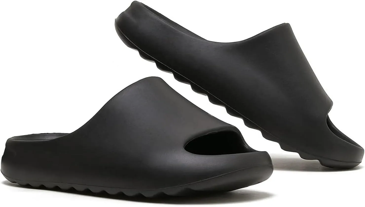 Unisex Pillow Slippers Slides for Women and Men, EVA Comfort Super Soft Quick Drying Rubber Shower Cloud Slides, Lightweight Spa Massage Summer Sandals for Adult Couples Indoor and Outdoor