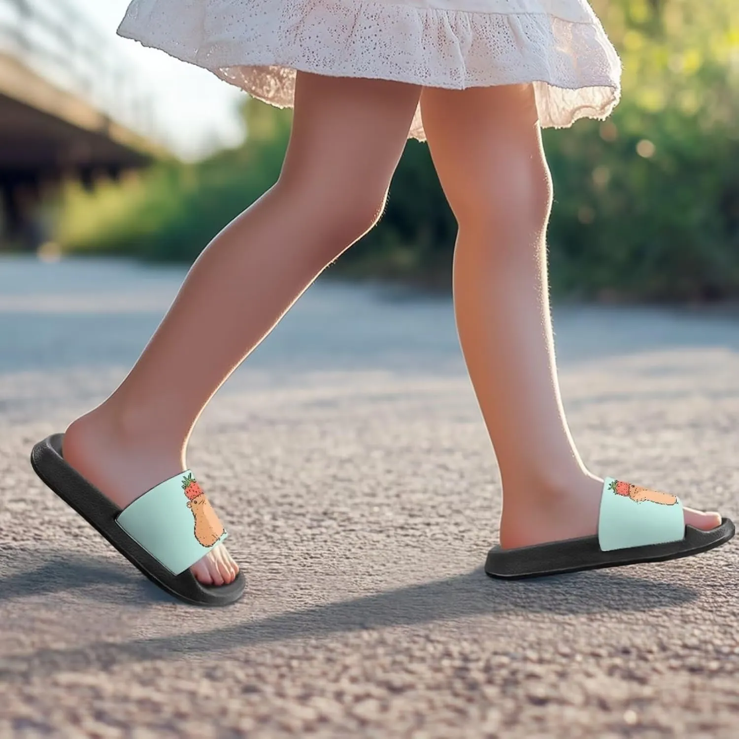 Unisex Slides for Girls Boys Comfortable Slippers Slides Non-slip Shower Shoes House Fashion Thick for Indoor & Outdoor Gifts