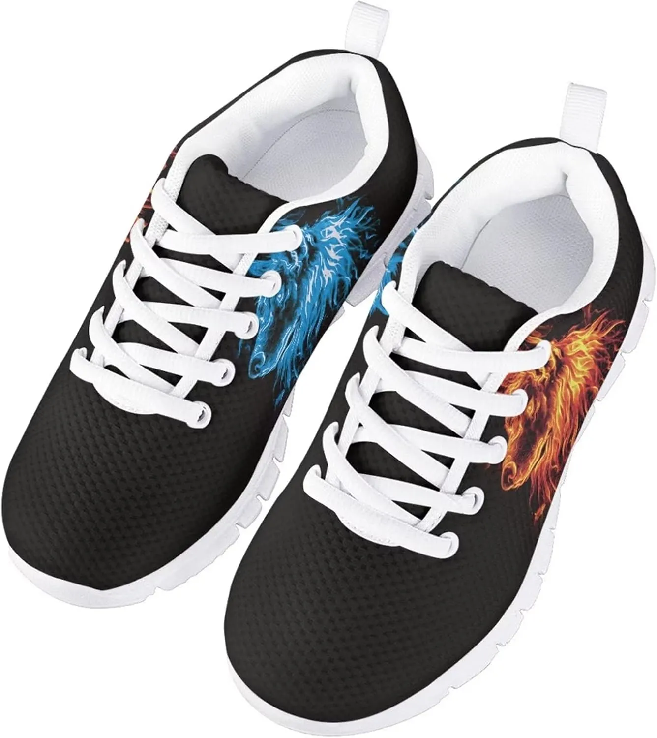 Uourmeti School Sneakers for Girls Boys Kids Running Tennis Shoes Lace Up
