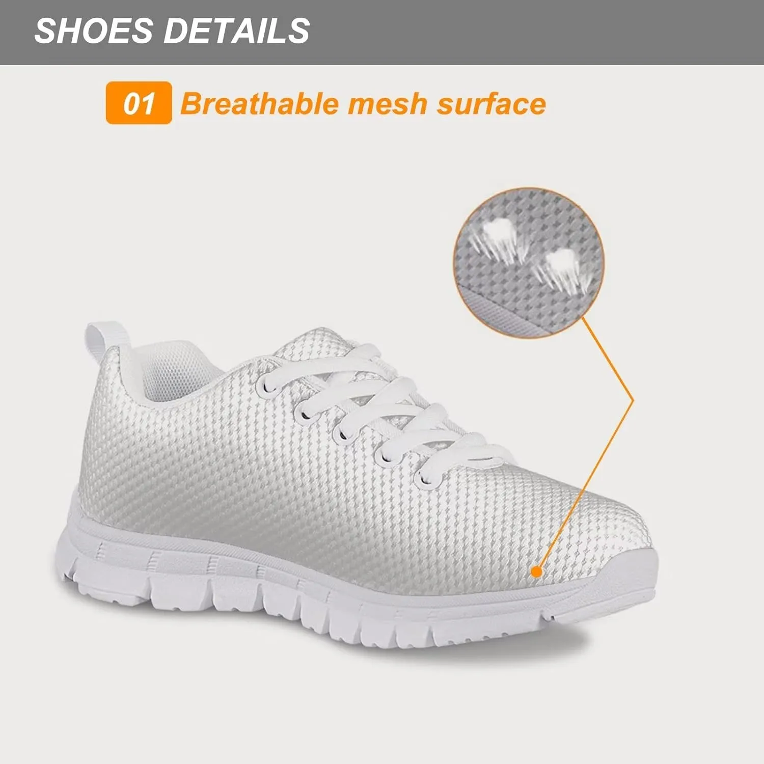Uourmeti School Sneakers for Girls Boys Kids Running Tennis Shoes Lace Up