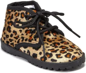 Velvet Leopard Hi-Top Oxfords Girls Infant/Toddle Sizes 1-10