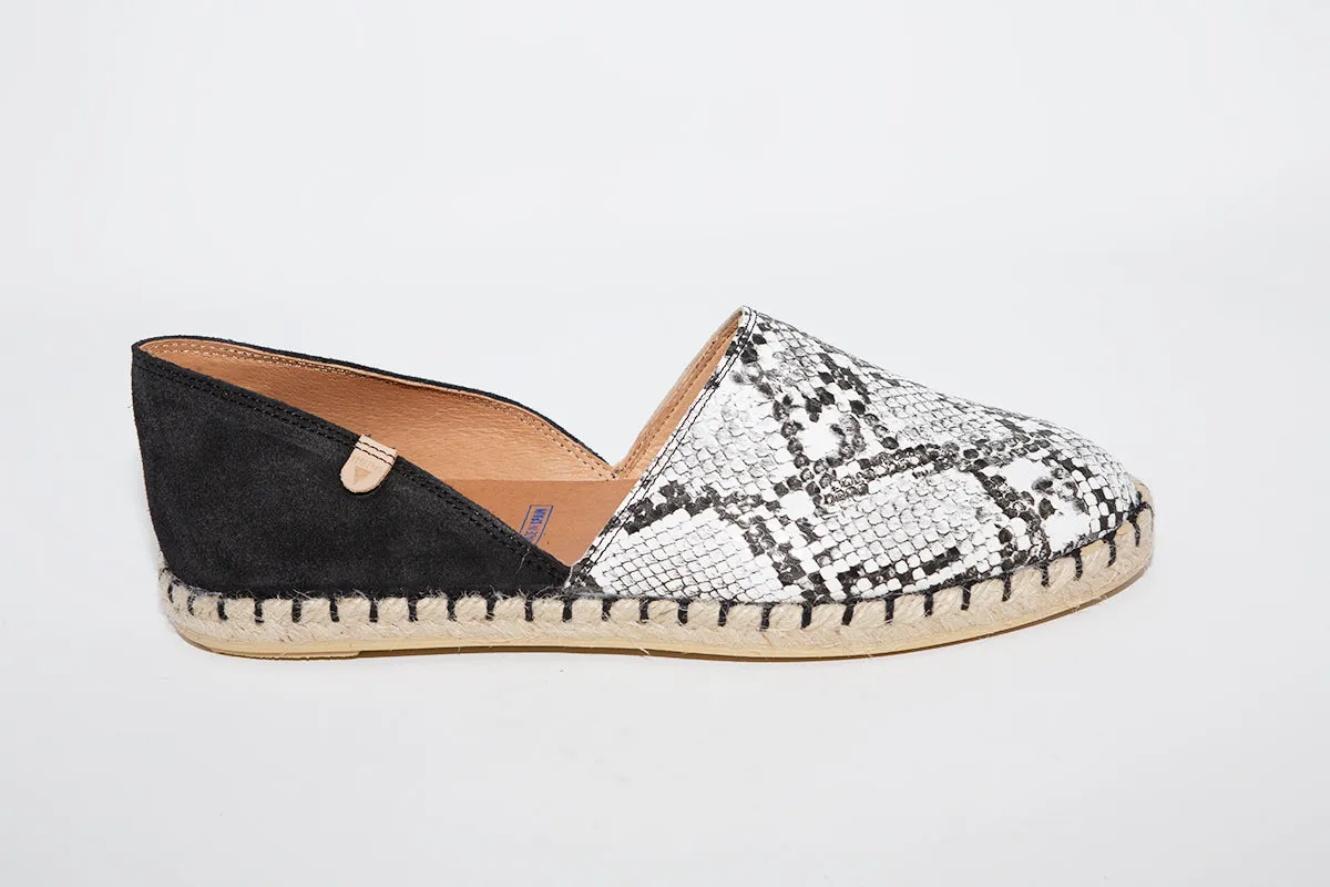 VERBENAS ESPADRILLES CARMEN - BLACK SNAKE PRINT