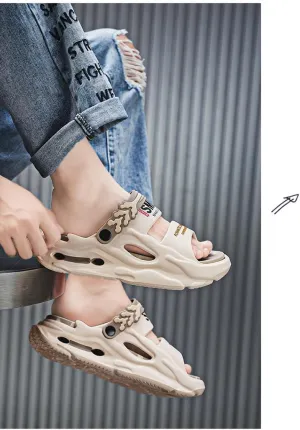 Versatile Quick-Dry Sport Sandals & Slides for Men，Breathable, Non-Slip, Casual Perfect for Spring/Summer Daily Wear, Leisure, Beach, Pool, Water Sports, and Outdoor Activities