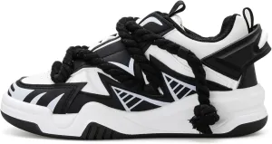 Vintage Y2K Sneakers Korean Style Comfortable Lightweight Thick Sole Faux Leather for Women Streetwear Running Casual Sports Versatile Fashion Loafers Daily Wear