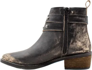 VOLATILE Womens Yarrow Snip Toe Zippered Casual Boots Low Heel 1-2" - Black