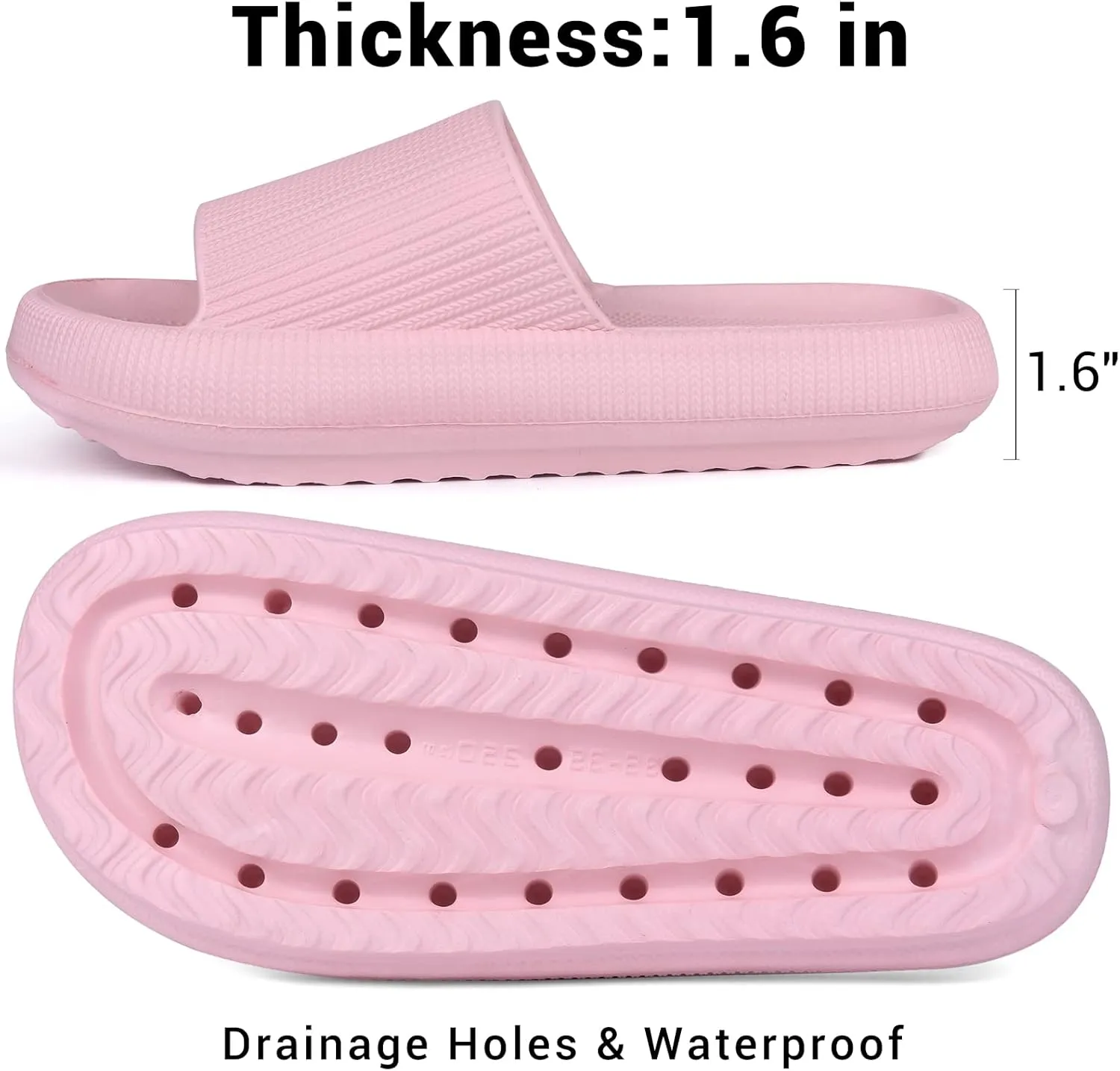 VONMAY Cloud Slides for Men and Women Quick Drying Pillow Slippers Non-Slip Shower Sandals with Cushioned Thick Sole for Comfort & Support