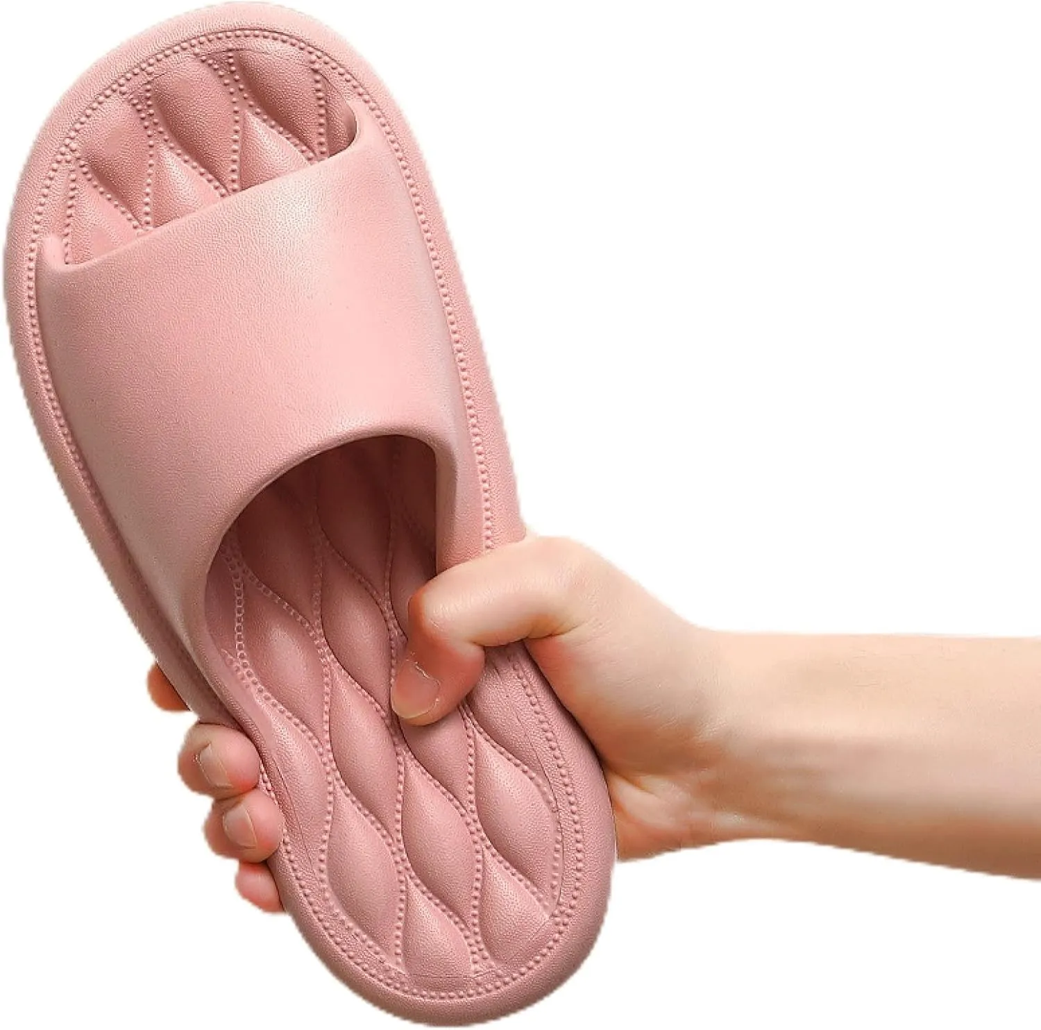 WALLDOR Premium Reflexology Sandals,Acupressure Massage Health Slippers,Household Indoor Slippers, Bath Non-Slip EVA Sandals,Pink,37-38