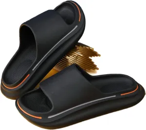WALLDOR Premium Reflexology Sandals,Acupressure Massage Health Slippers,Household Indoor Slippers, Thick Bottom Non-Slip Sandals,Black,38-39