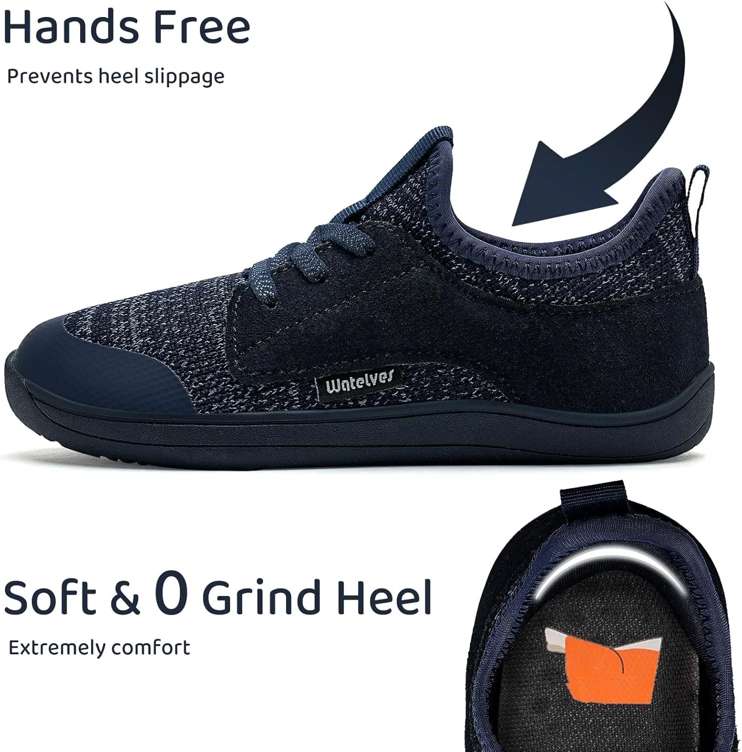 WateLves Toddler Little/Big Kid Wide Barefoot Shoes Boys Girls Minimalist Sneakers Splay Naturally Lightweight Breathable Running Tennis Shoes