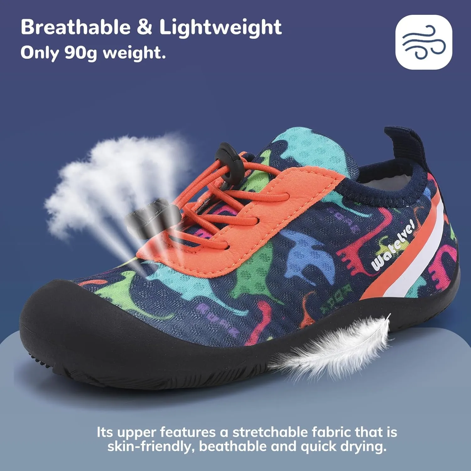 WateLves Wide Toddler Water Shoes Kids Barefoot Athletic Sneakers Girls Boys Quick Dry Aqua Socks for Beach Hiking Swim Kayak Sport Accessories, Camping Essentials