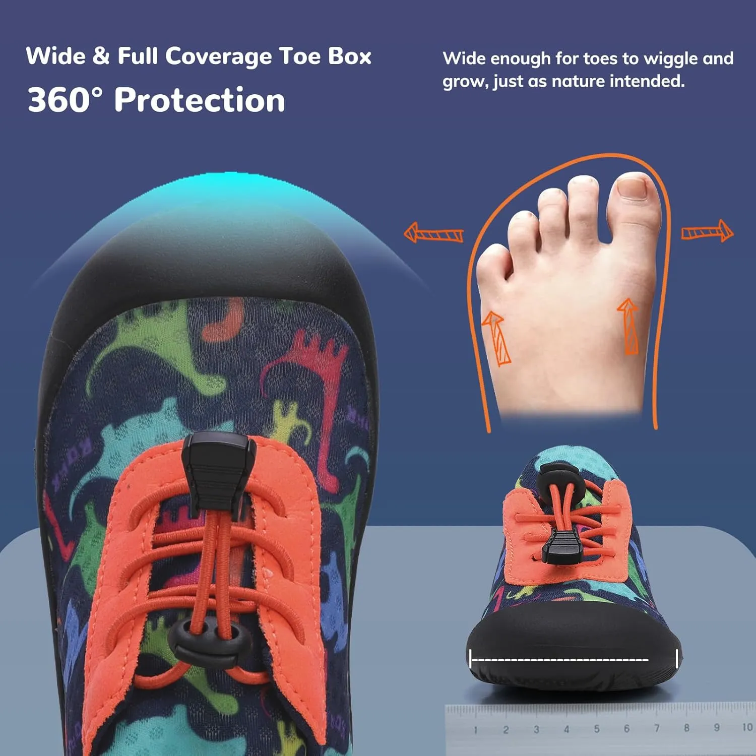 WateLves Wide Toddler Water Shoes Kids Barefoot Athletic Sneakers Girls Boys Quick Dry Aqua Socks for Beach Hiking Swim Kayak Sport Accessories, Camping Essentials