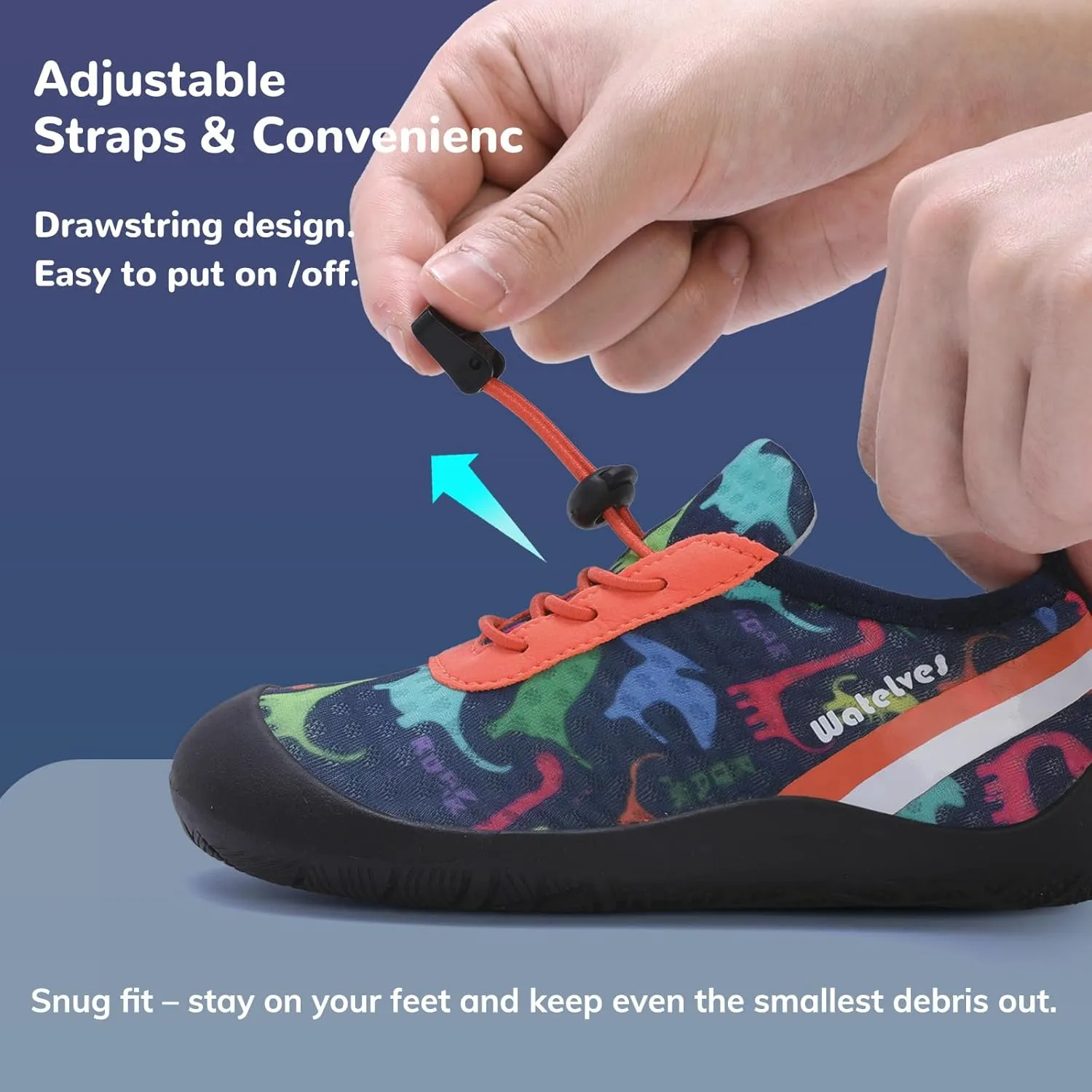 WateLves Wide Toddler Water Shoes Kids Barefoot Athletic Sneakers Girls Boys Quick Dry Aqua Socks for Beach Hiking Swim Kayak Sport Accessories, Camping Essentials