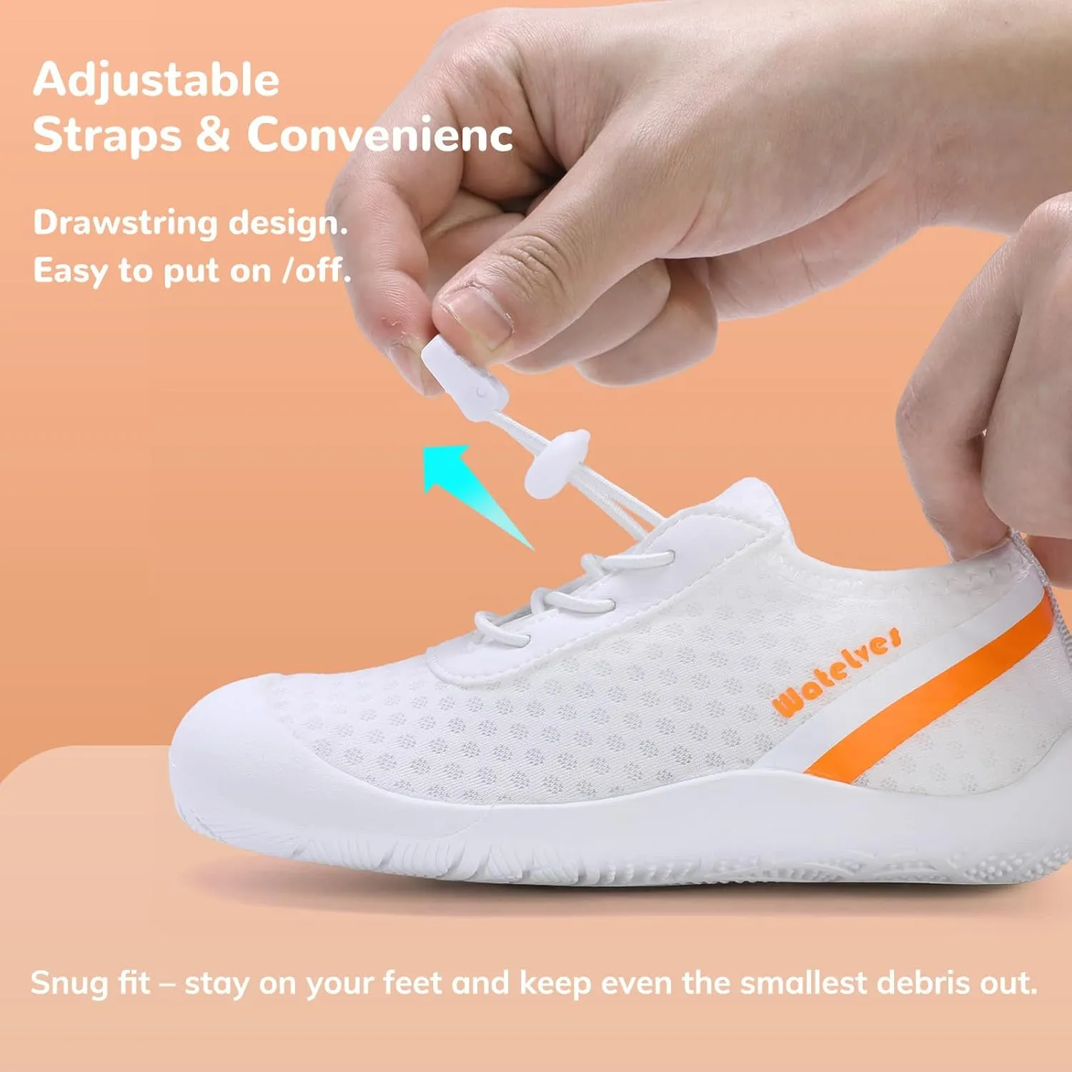 WateLves Wide Toddler Water Shoes Kids Barefoot Athletic Sneakers Girls Boys Quick Dry Aqua Socks for Beach Hiking Swim Kayak Sport Accessories, Camping Essentials