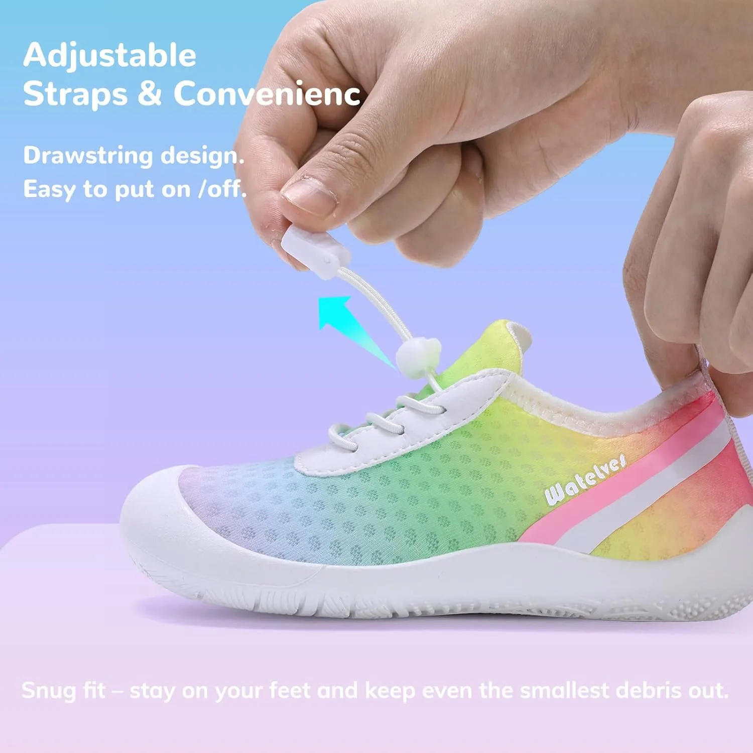 WateLves Wide Toddler Water Shoes Kids Barefoot Athletic Sneakers Girls Boys Quick Dry Aqua Socks for Beach Hiking Swim Kayak Sport Accessories, Camping Essentials