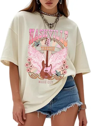 Western Shirt Women Oversize Boho Cow Skull Vintage Rodeo Graphic Tee Cowgirl Short Sleeve Casual Top
